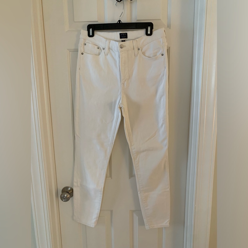 JCrew High Rise White Skinny Jeans